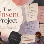 The Unsent Project featured image with handwritten anonymous confessions, heartbreak notes, regret messages, and emotional unsent letters