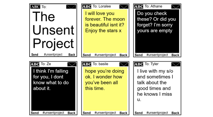 The Unsent Project color meanings and emotional messages