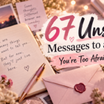 67 unsent messages to a crush you’re too afraid to send, with love notes, journal, flowers and sealed envelope